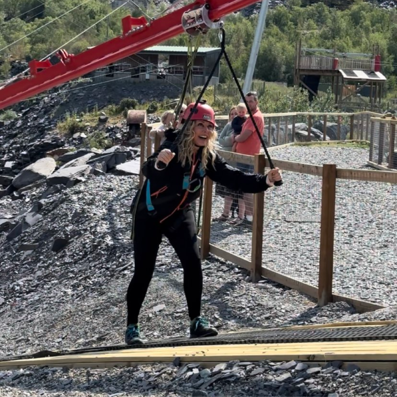 Carol Vorderman conquers the world s fastest zip line and tests